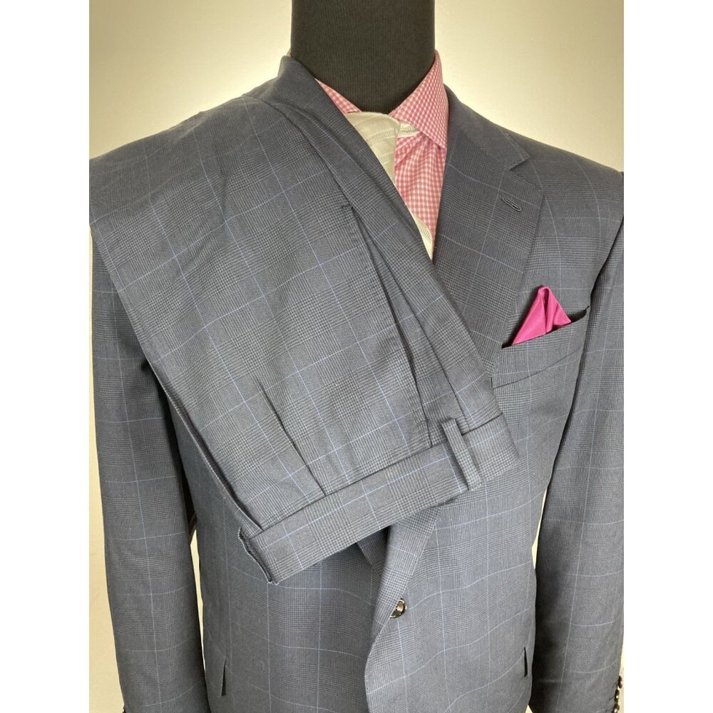 $2495.00 Caruso Super 180's Italian Navy Modern 2Btn Suit 48 S / R